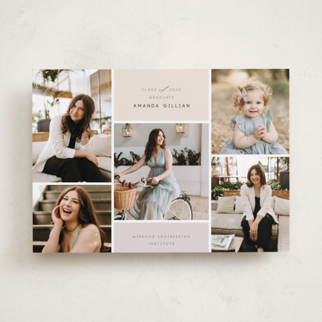 "Simple collage" - Graduation Announcements in Mist by Selima Akhter - Front