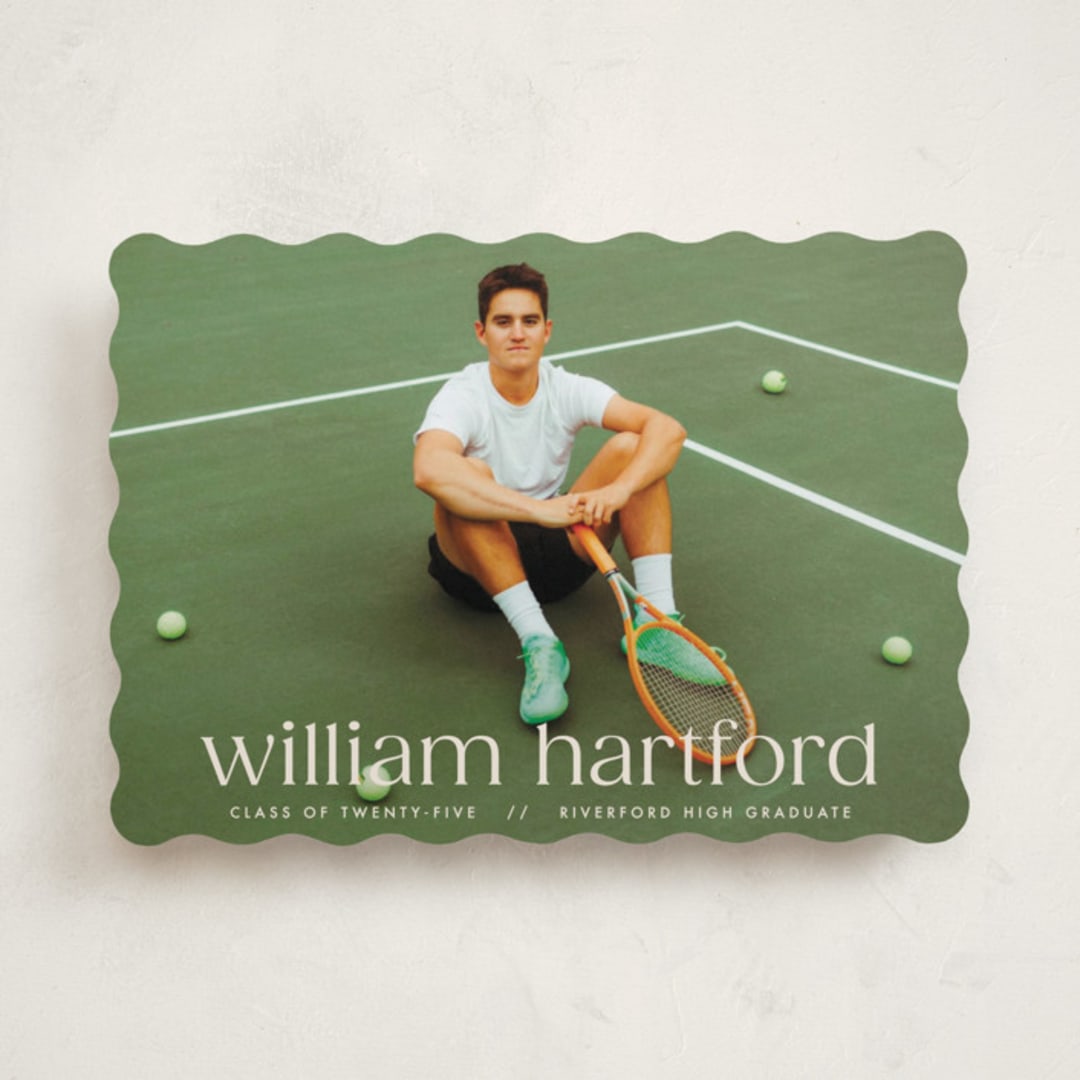 "Hartford" - Graduation Announcements in Silk by Ellen Schlegelmilch - Front