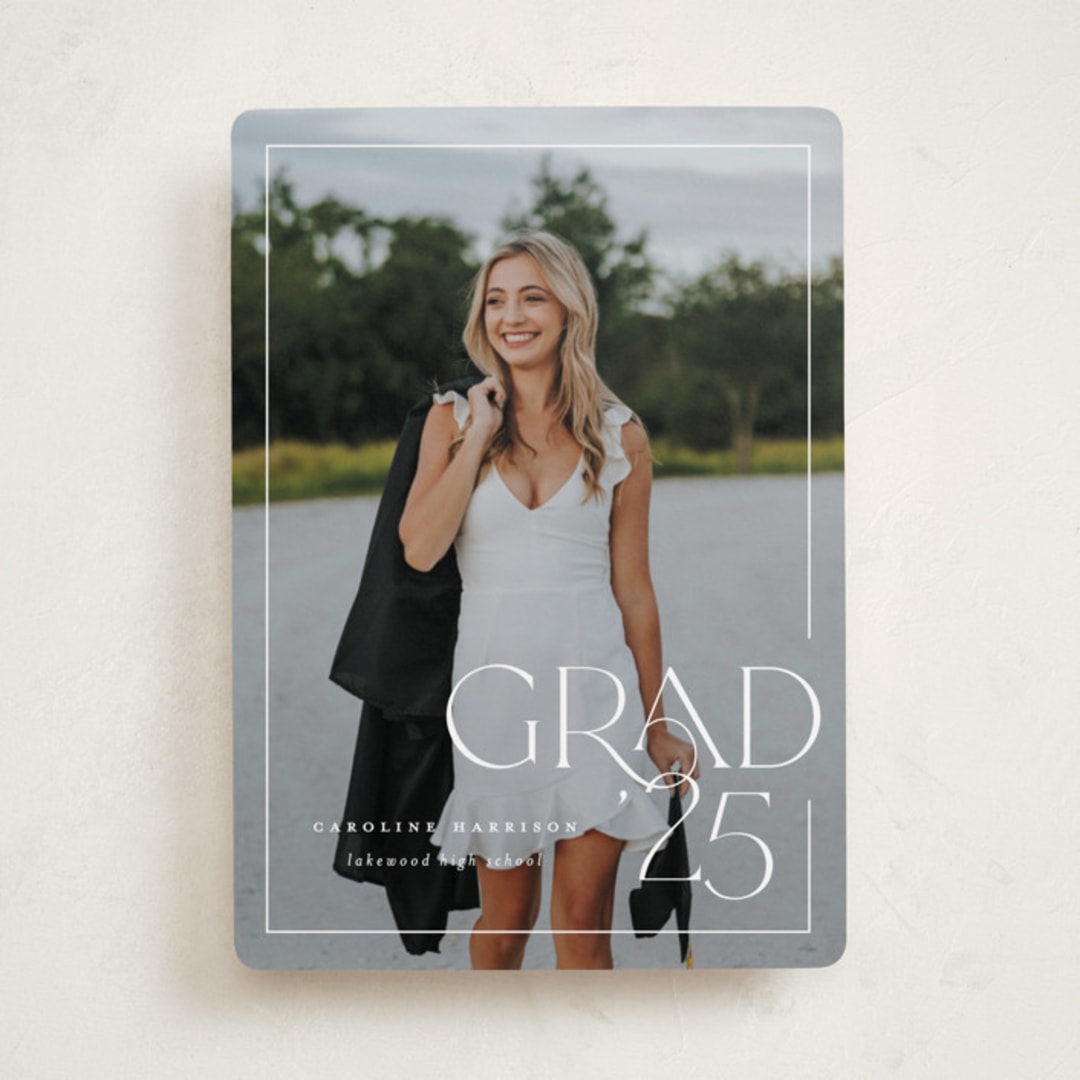 "Broken Border" - Graduation Announcements in Snow by Lauren Chism - Front