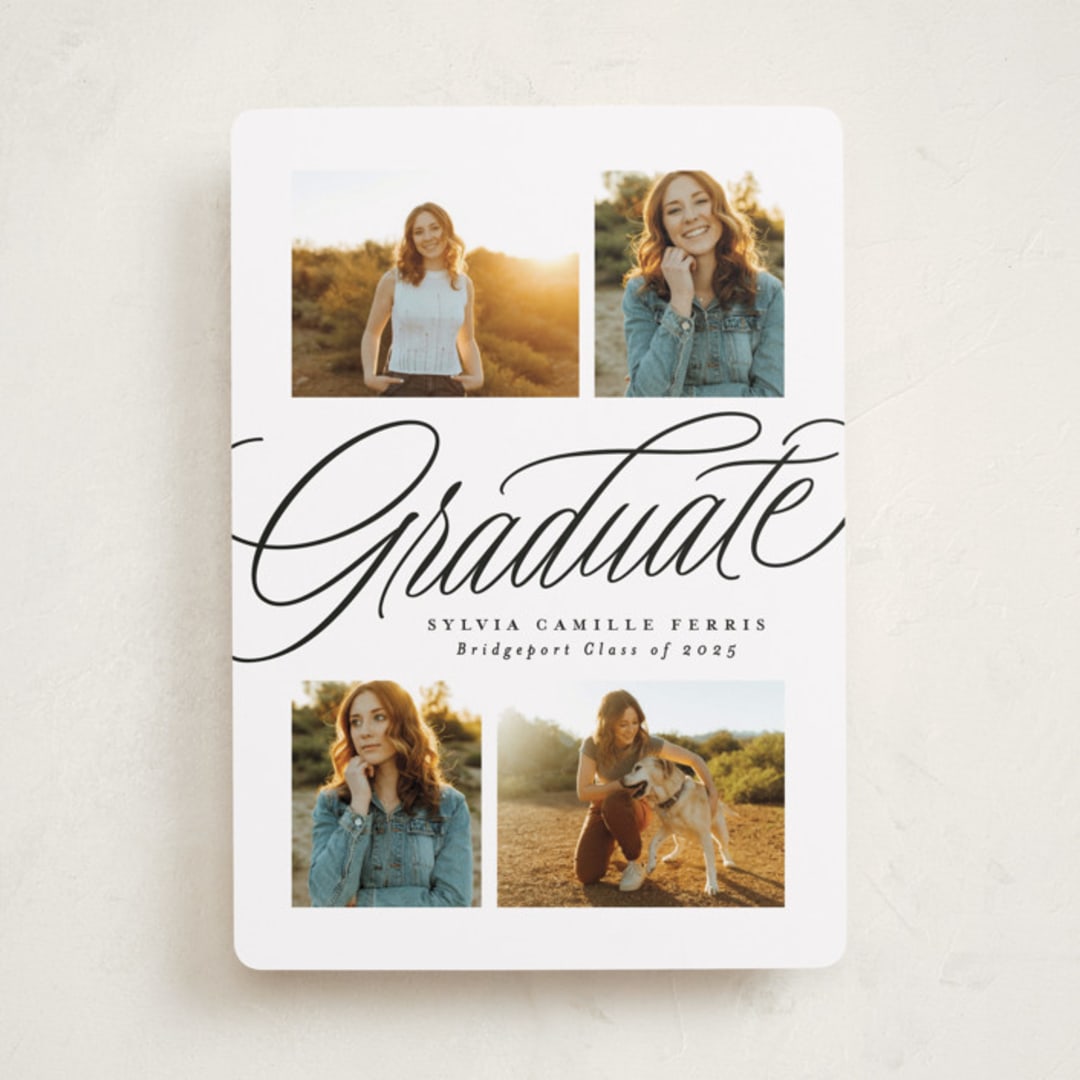 "Classic quad" - Graduation Announcements in Newspaper by Lea Delaveris - Front
