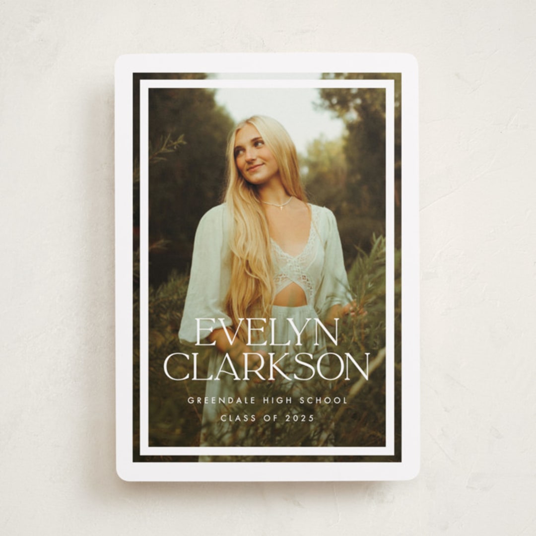 "Structural" - Graduation Announcements in Snowdrop by Snow and Ivy - Front