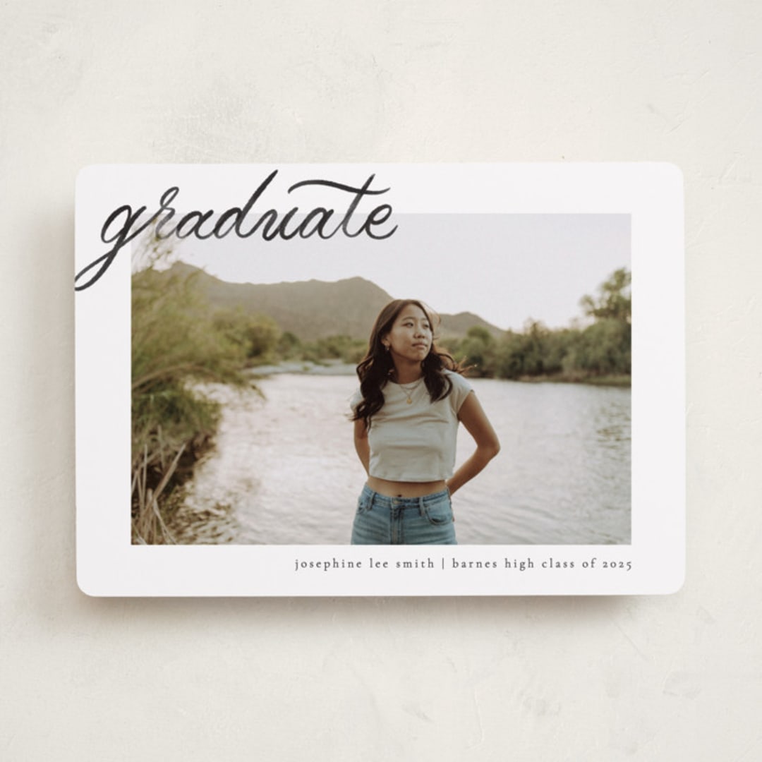 "Alignment" - Graduation Announcements in Onyx by Ashley DeMeyere - Front