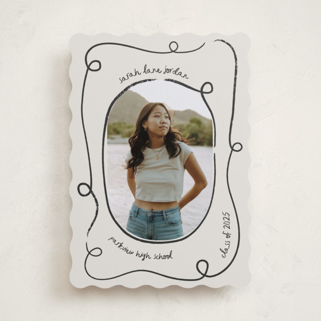 "swirl" - Graduation Announcements in Ash by Kelly Watkins - Front
