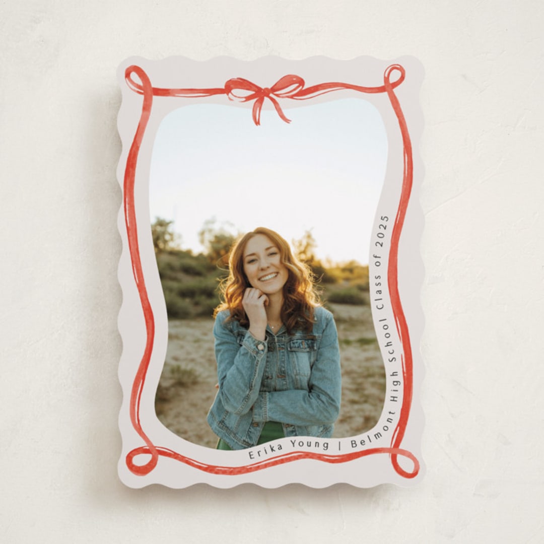 "Make me happy" - Graduation Announcements in Berry by Pati Cascino - Front