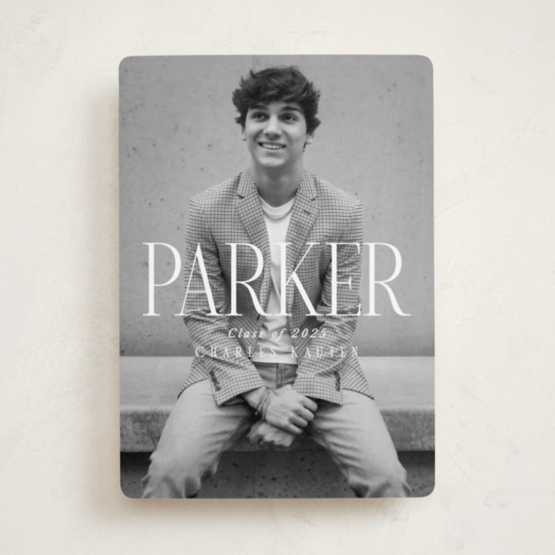"In the Center" - Graduation Announcements in Cloud by Susan Brown - Front