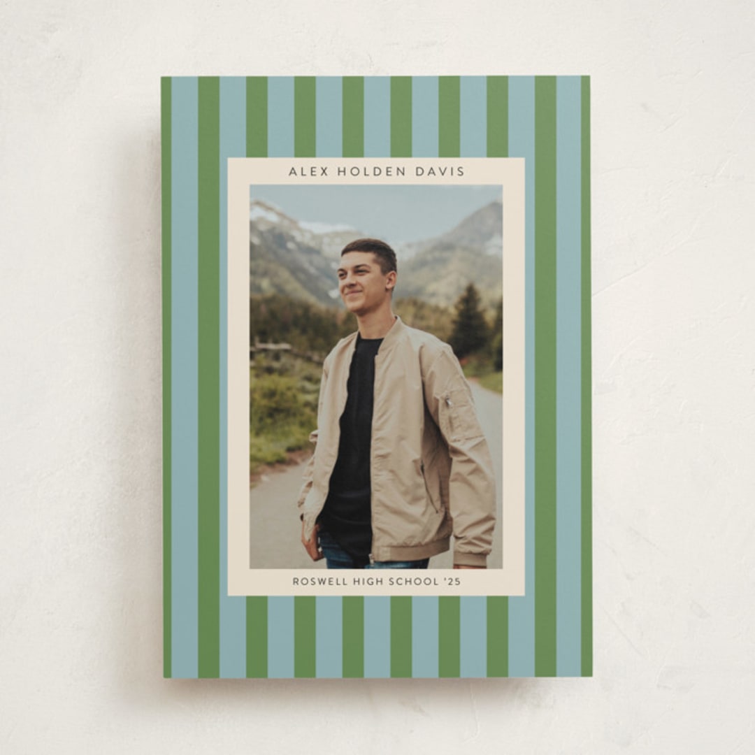 "Preppy Stripes" - Graduation Announcements in Seaside by Morgan Kendall - Front