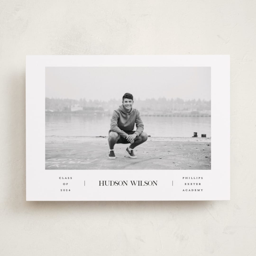 "Collegiate" - Graduation Announcements in Onyx by Benita Crandall - Front