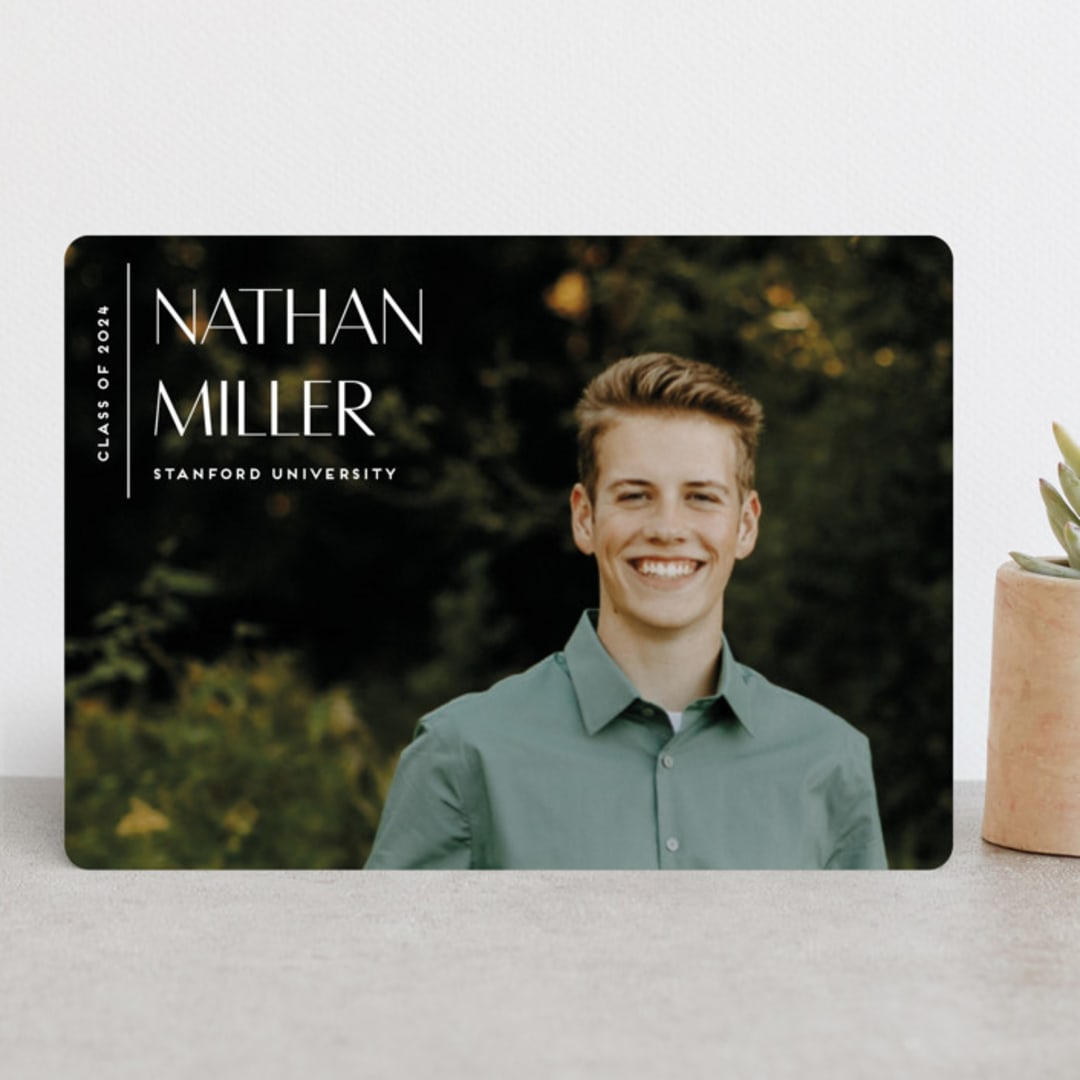 "Editorial Modern" - Graduation Announcements in Chalk by Anupama - Front