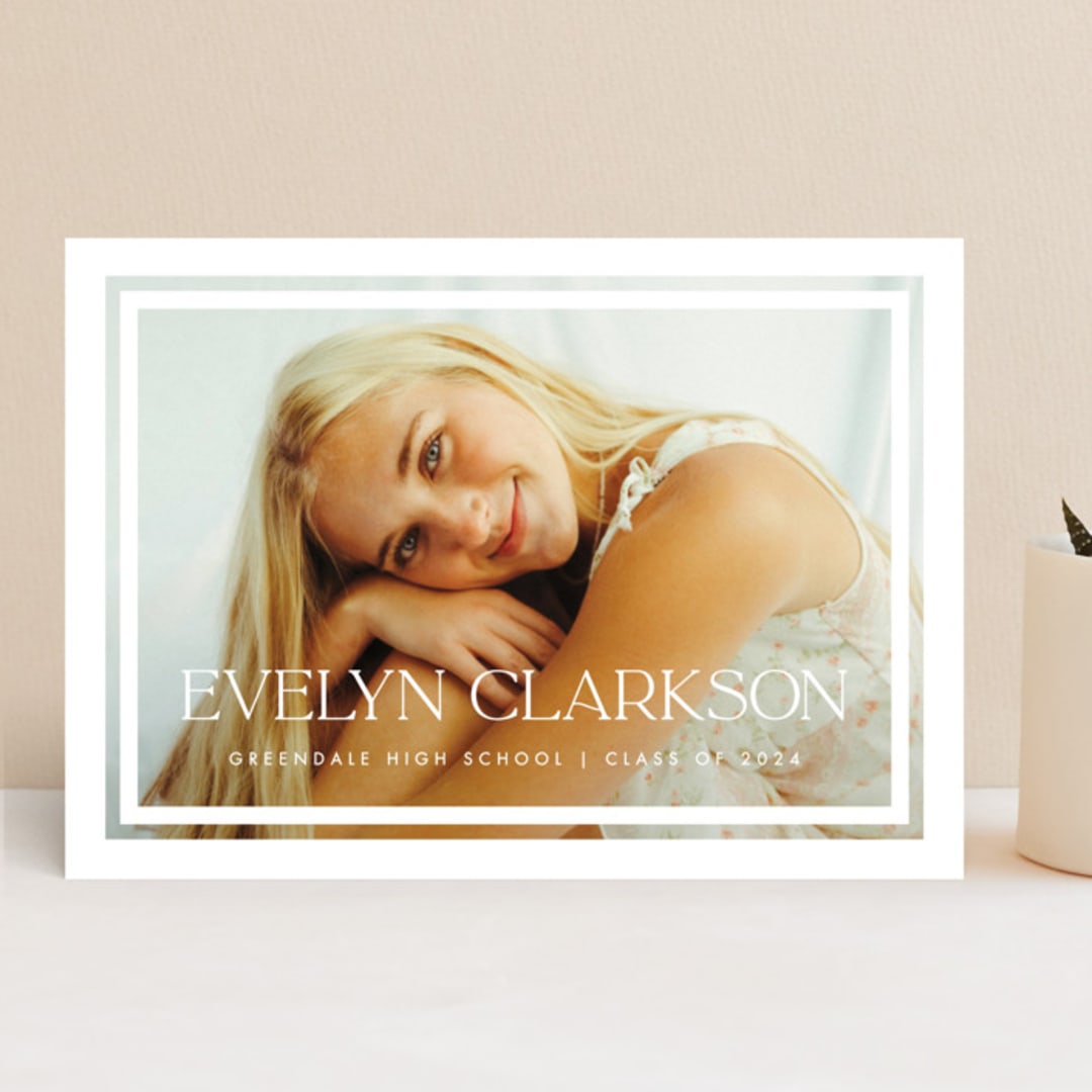 "Structural" - Graduation Announcements in Snowdrop by Snow and Ivy - Front