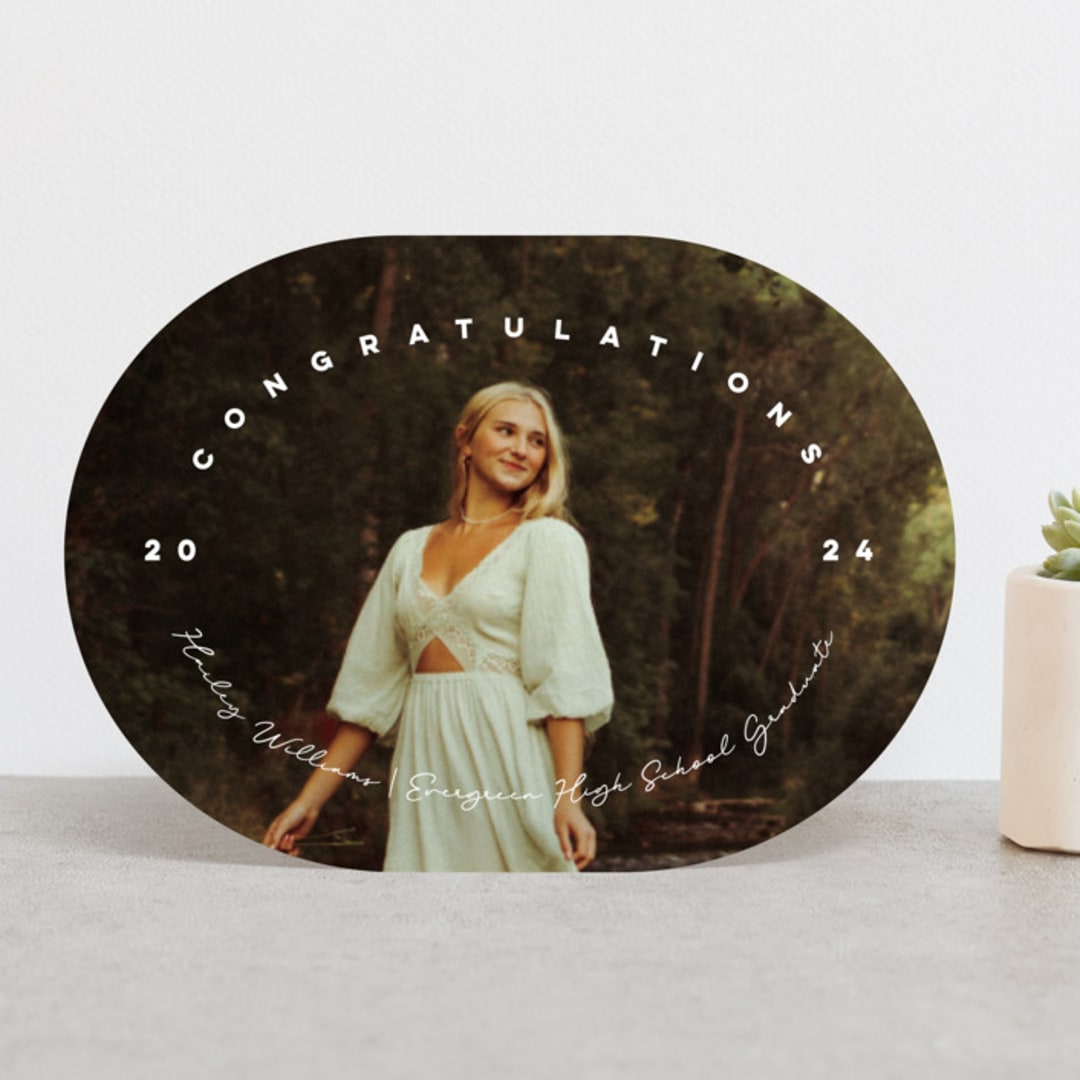 "Circlet" - Graduation Announcements in Powder by Ellis - Front