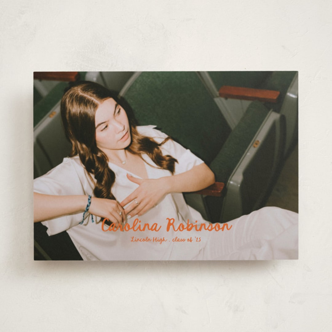 "The Edge" - Graduation Announcements in Mango by Gwen Bedat - Front