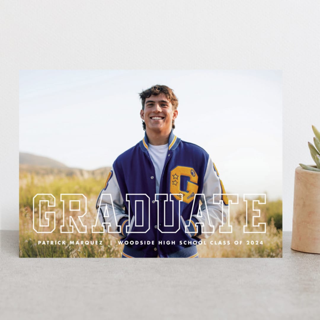 "Strength" - Graduation Announcements in Snow by Sarah Curry - Front