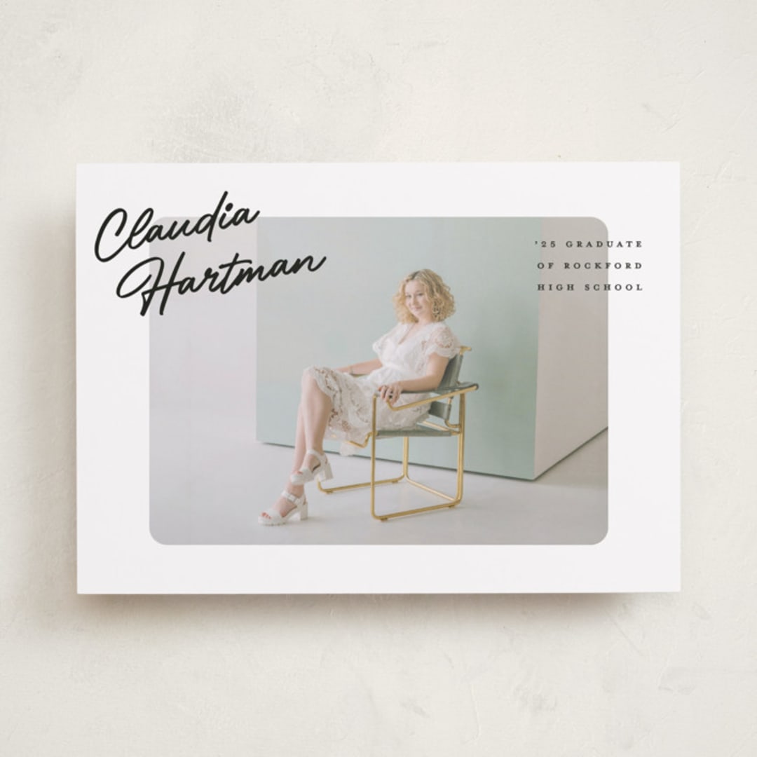 "Jot" - Graduation Announcements in Snow by Pixel and Hank - Front