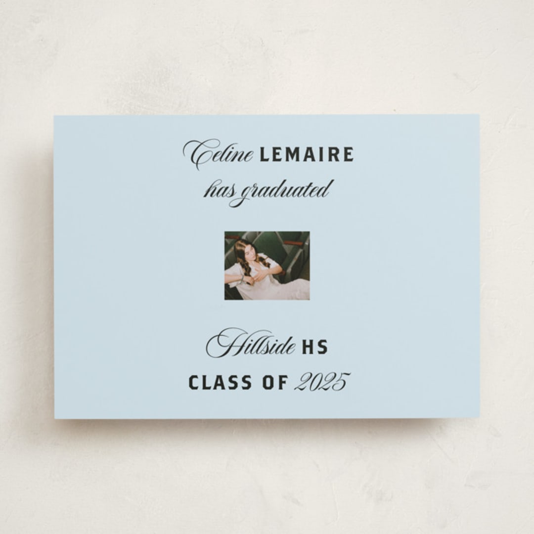 "Popular" - Graduation Announcements in Sky by Claire - Front
