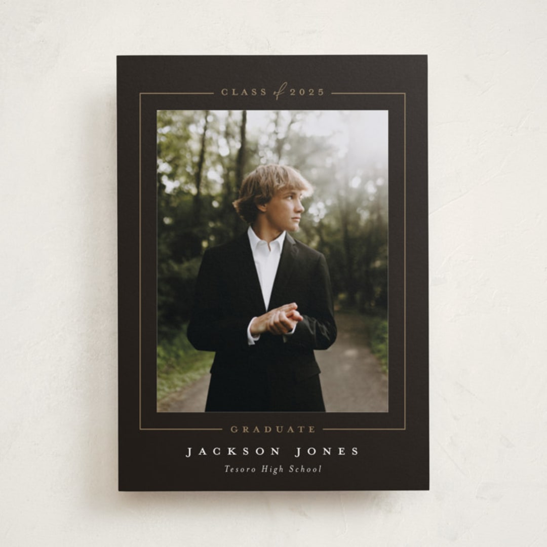 "Straight Arrow" - Graduation Announcements in Truffle by Joanna Griffin - Front