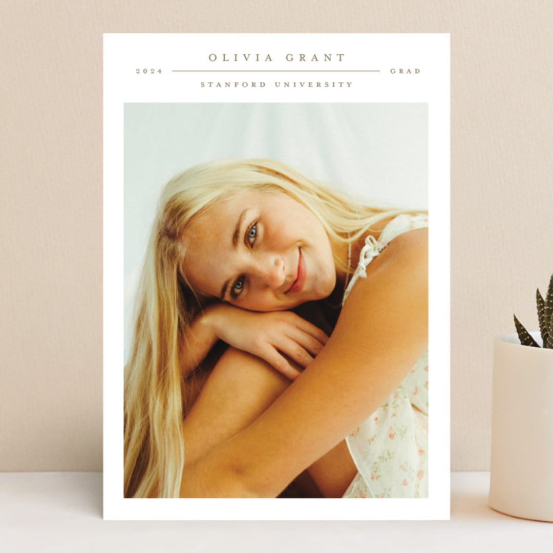 "Compass" - Graduation Announcements in Sparrow by Alexandra Cohn - Front