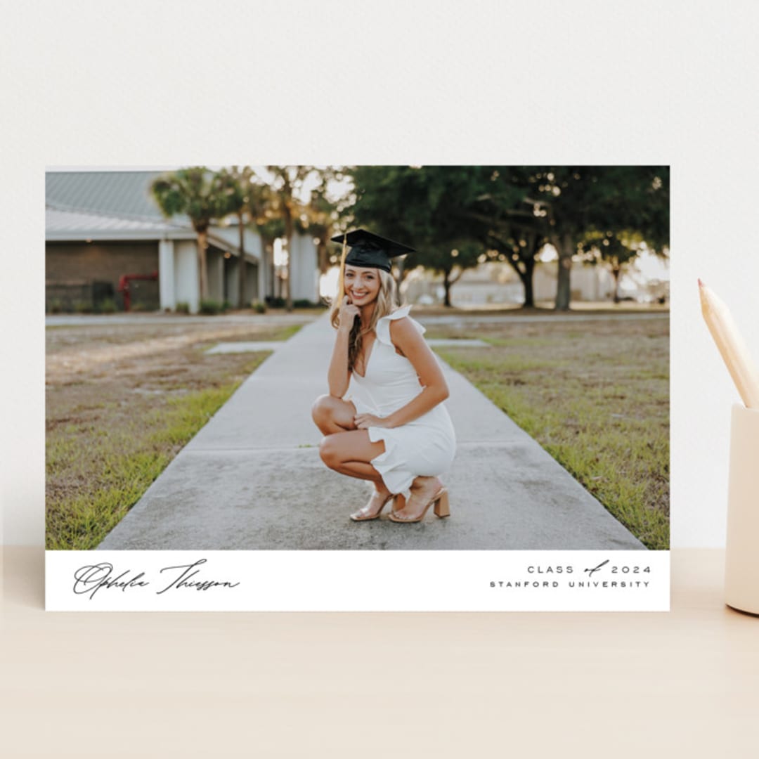 "Elegance" - Graduation Announcements in Cloud by Nicole Walsh - Front