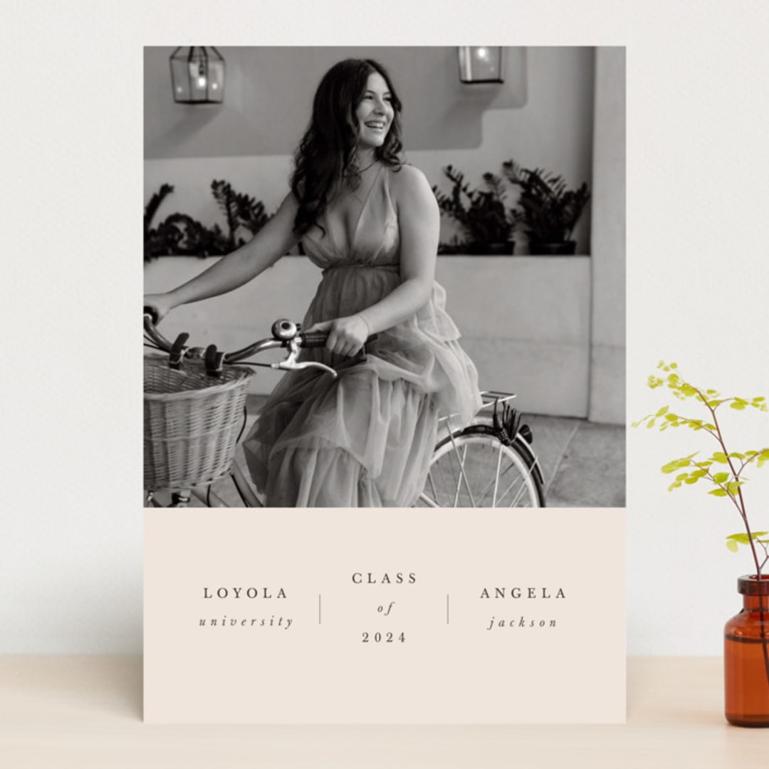 "simplicty" - Graduation Announcements in Champagne by Lori Wemple - Front