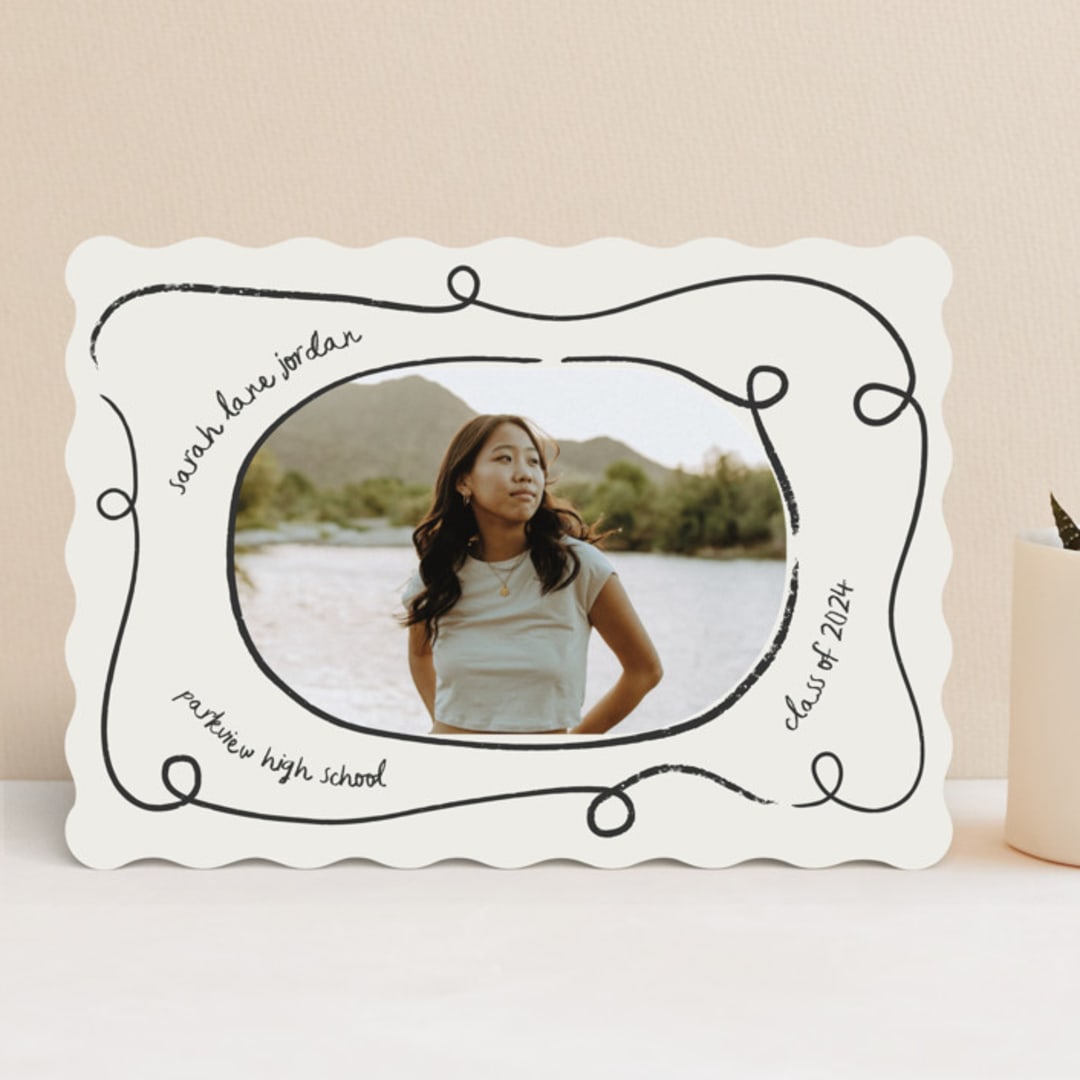 "swirl" - Graduation Announcements in Ash by Kelly Watkins - Front