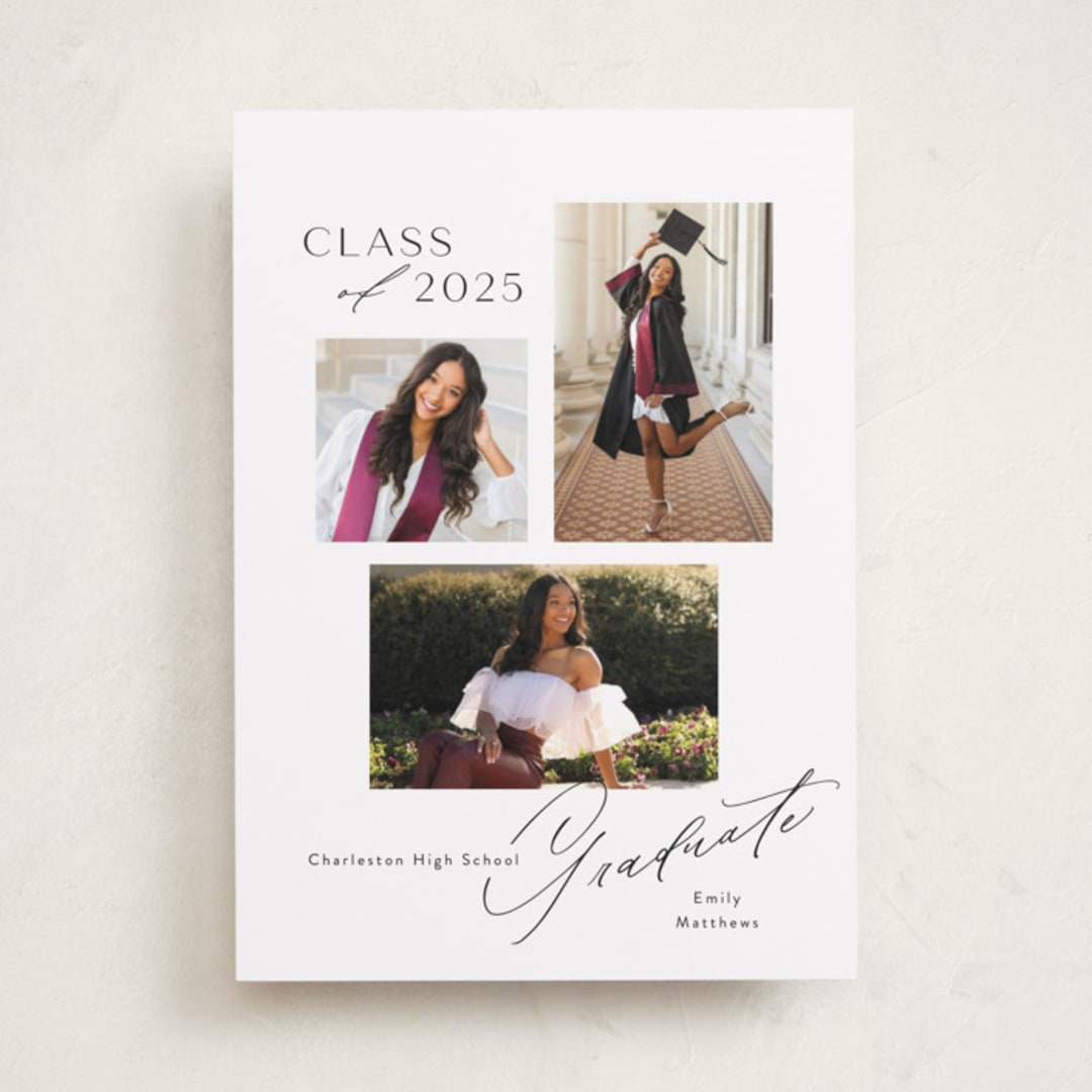 "Aspire" - Graduation Announcements in Cotton by Melanie Kosuge - Front