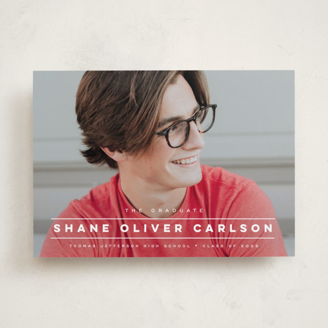 "headlined" - Graduation Announcements in Pearl by Emily Sabol Goss - Front
