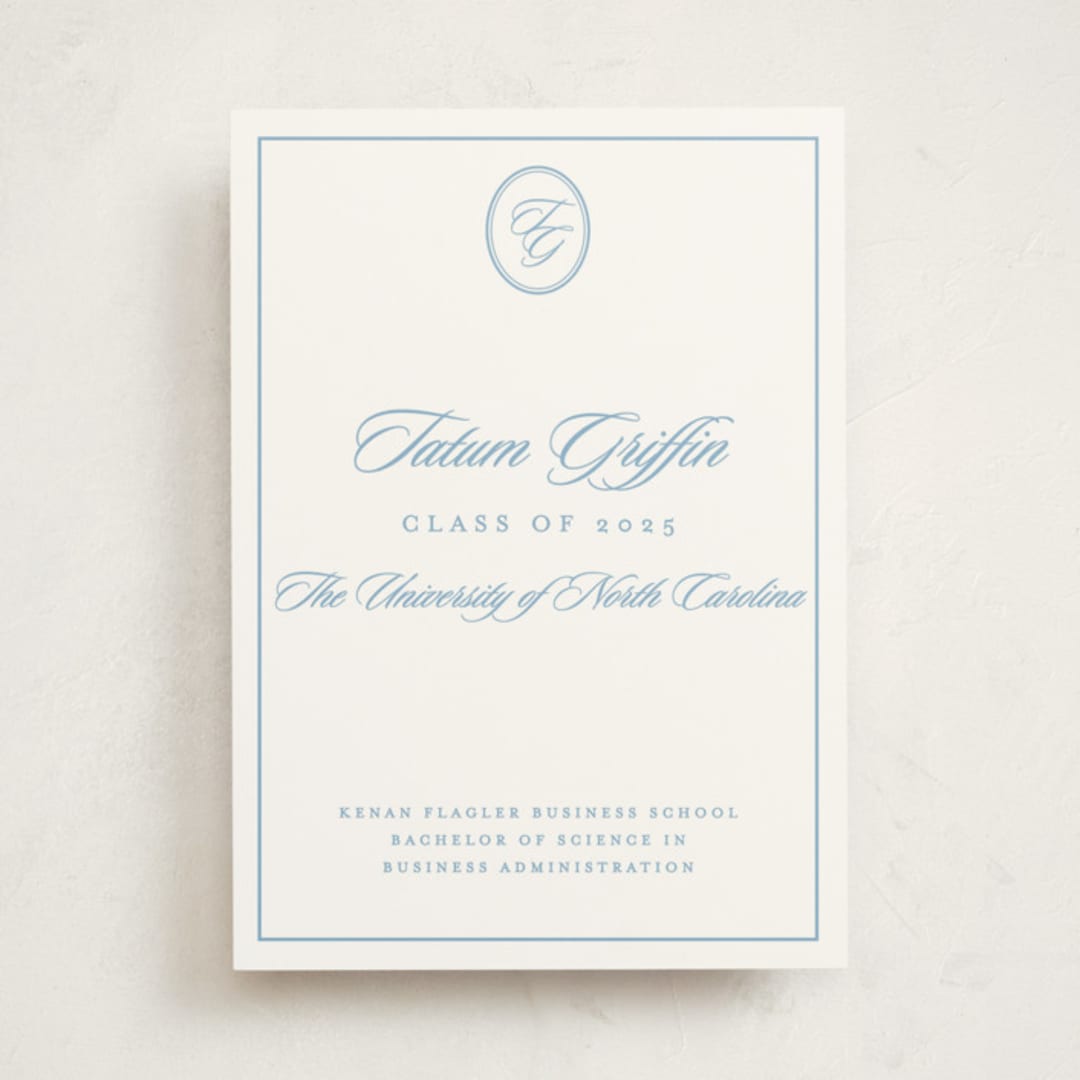"Scripted" - Graduation Announcements in Capri by Creo Study - Front