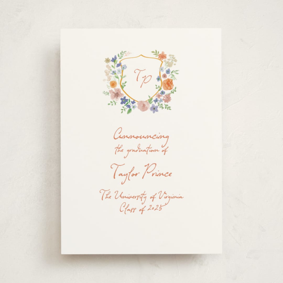 "wildflowers crest" - Graduation Announcements in Hoos by Cass Loh - Front