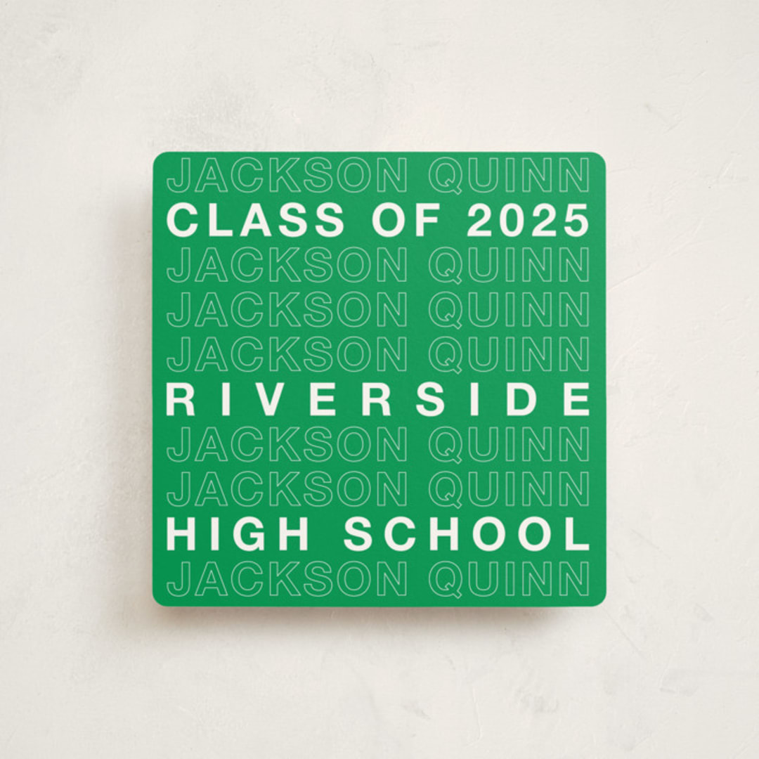 "Be There or Be Square" - Graduation Announcements in Mustang by Cleghorn Creative - Front