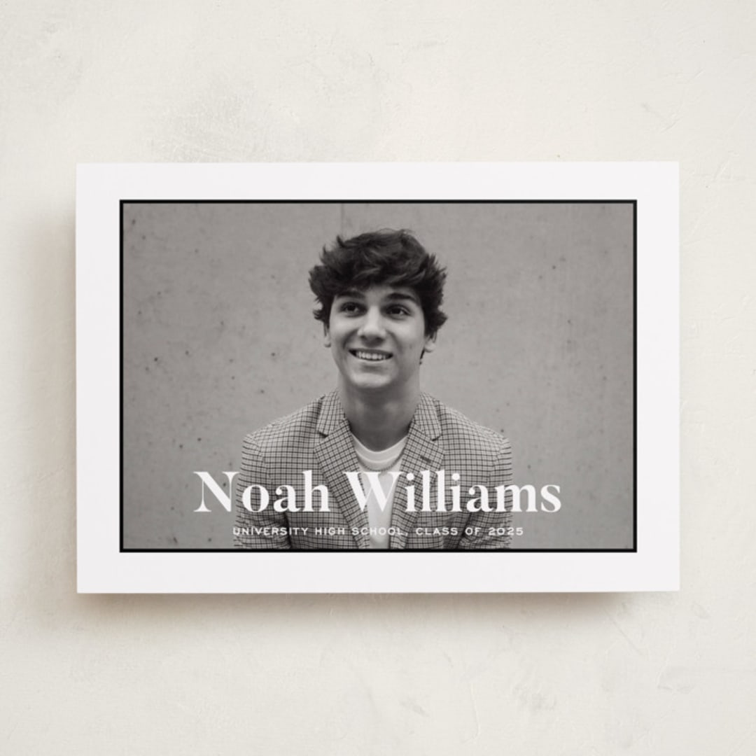 "Maple" - Graduation Announcements in Tuxedo by Annie Shapiro - Front