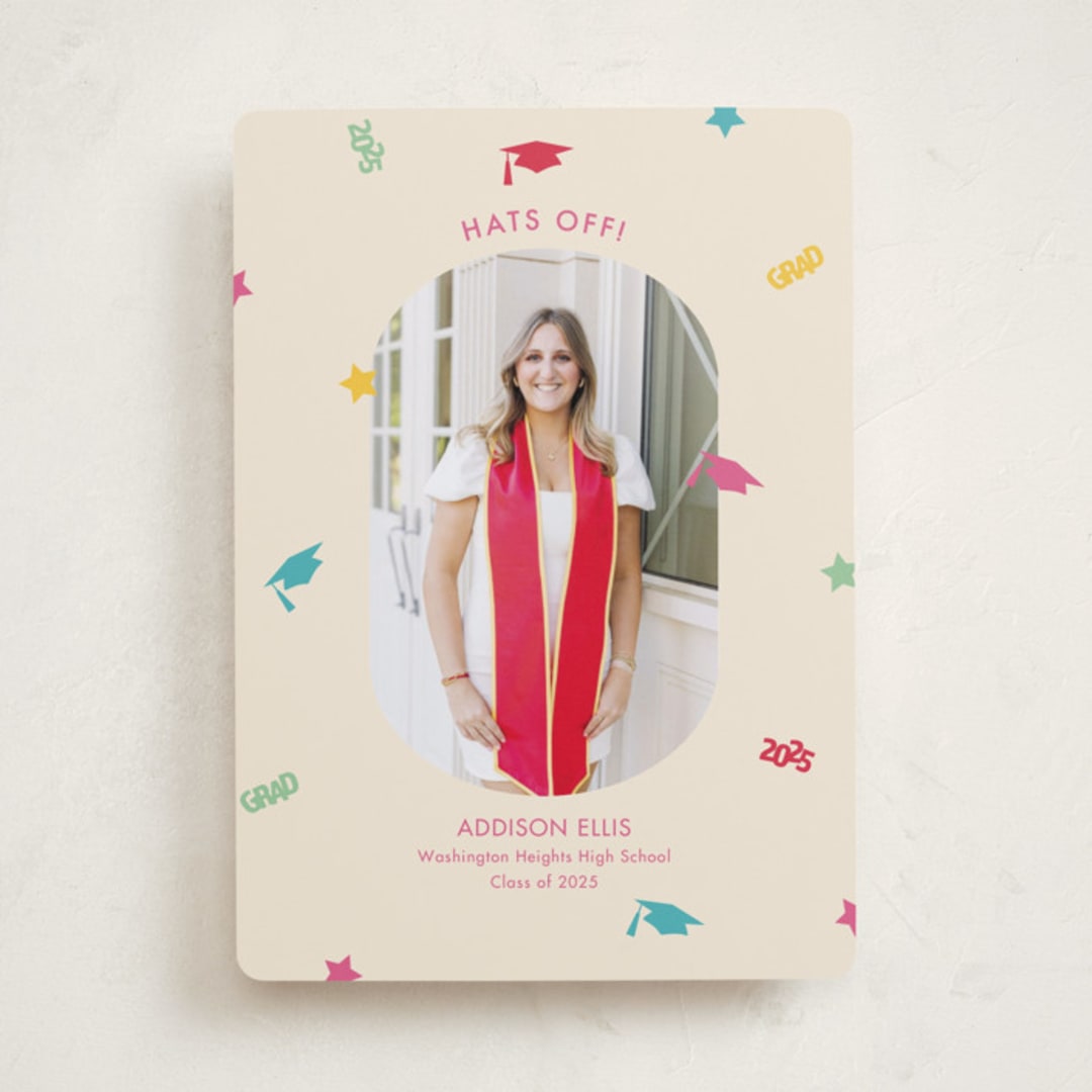 "Confetti Drop" - Graduation Announcements in Multi by Megan Cash - Front