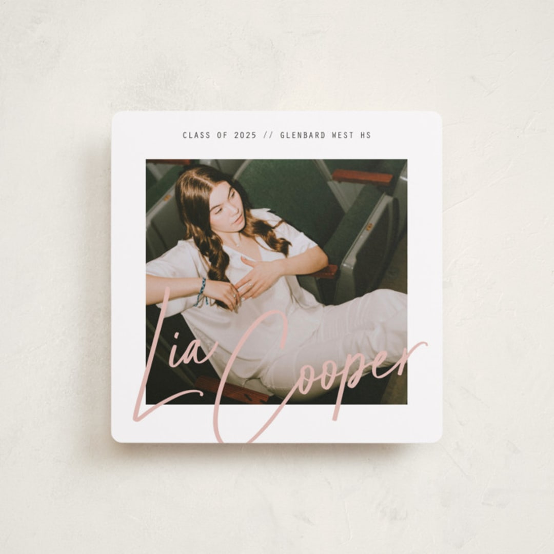 "Signature Snapshot" - Graduation Announcements in Lipstick by Erin German - Front