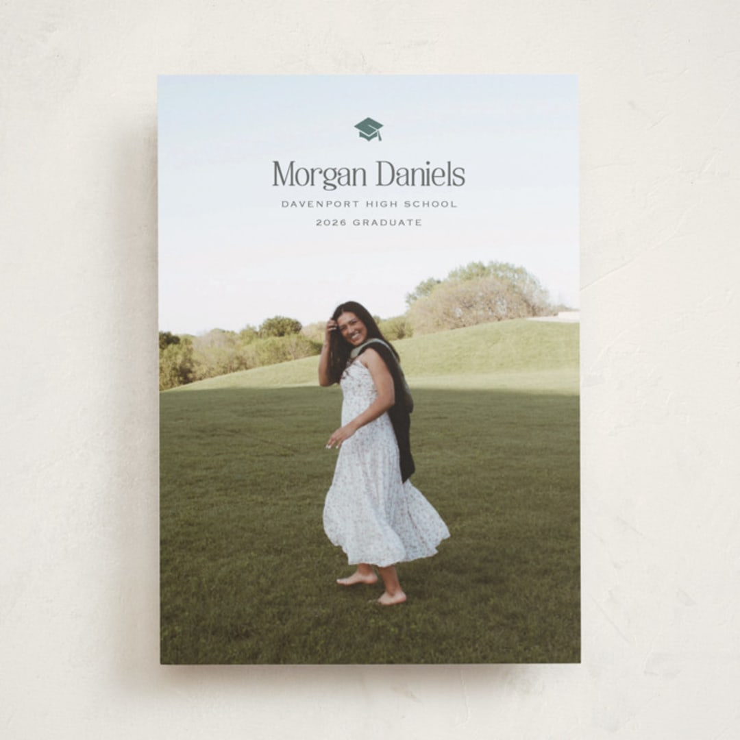 "Elated Cap" - Graduation Announcements in Fairway by Carolyn MacLaren - Front