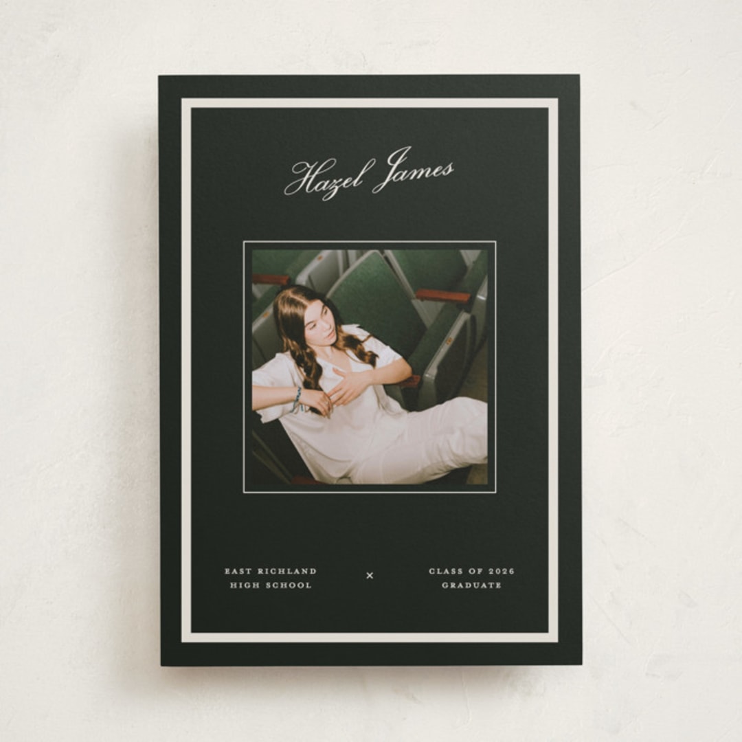 "Prepped" - Graduation Announcements in Jade by Pixel and Hank - Front