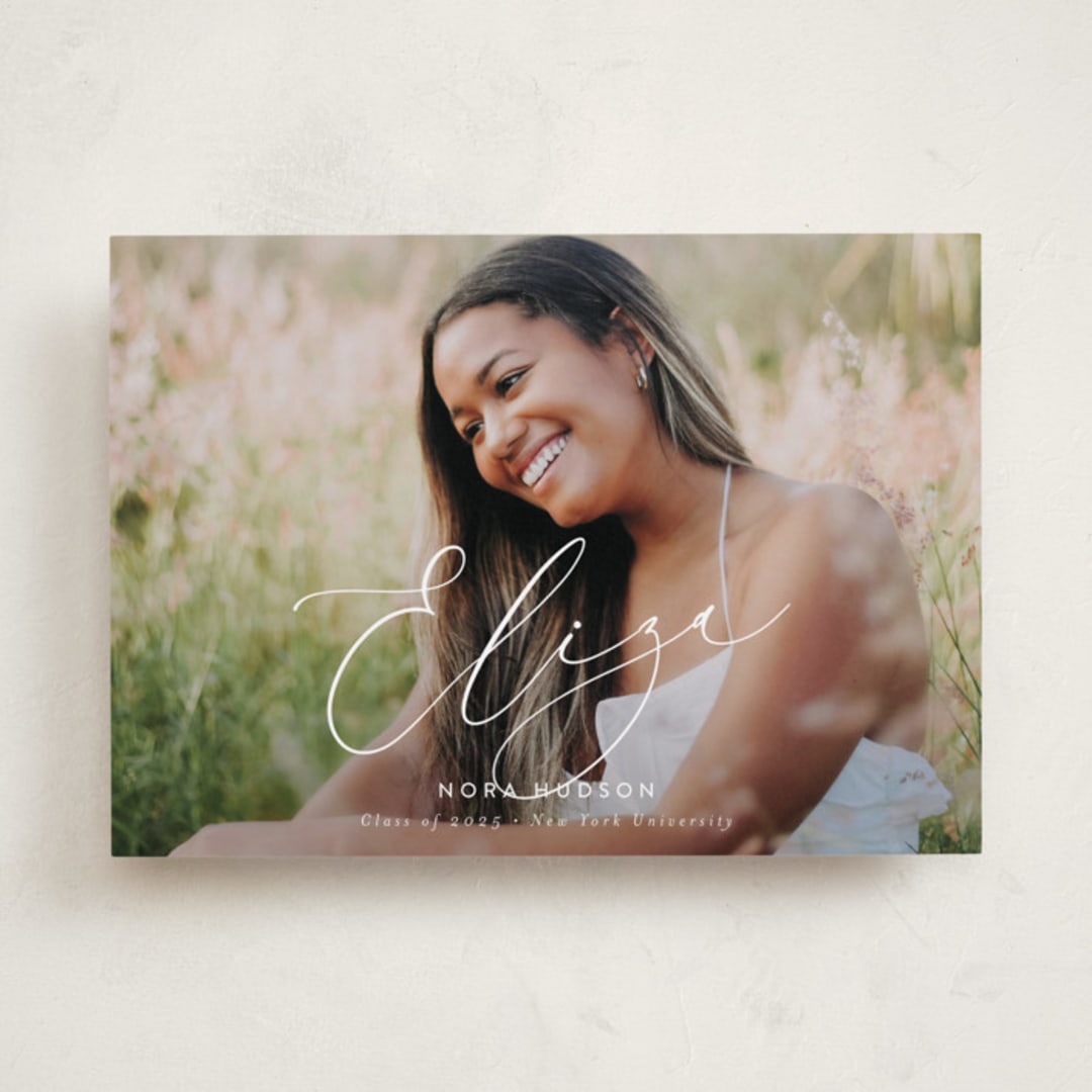 "Grand Name" - Graduation Announcements in Snow by Nicoletta Savod - Front