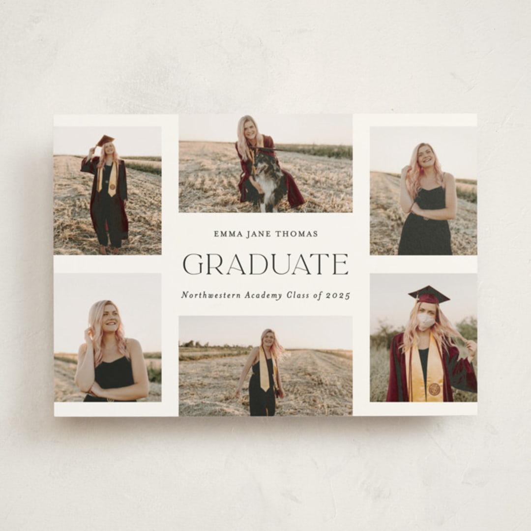 "Graduate Grid" - Graduation Announcements in Classic by Lehan Veenker - Front
