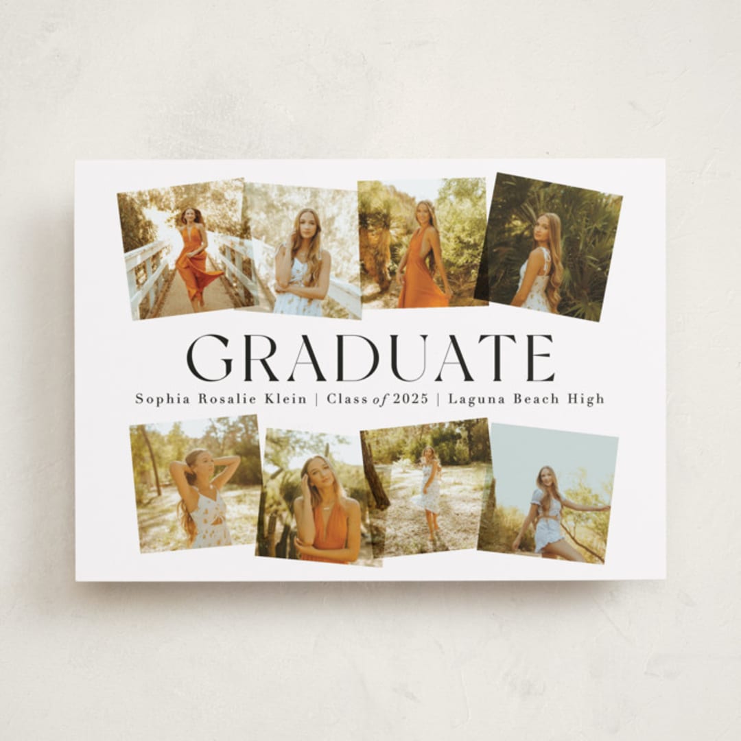 "Snapshot" - Graduation Announcements in Ink by Hudson meet Rose - Front