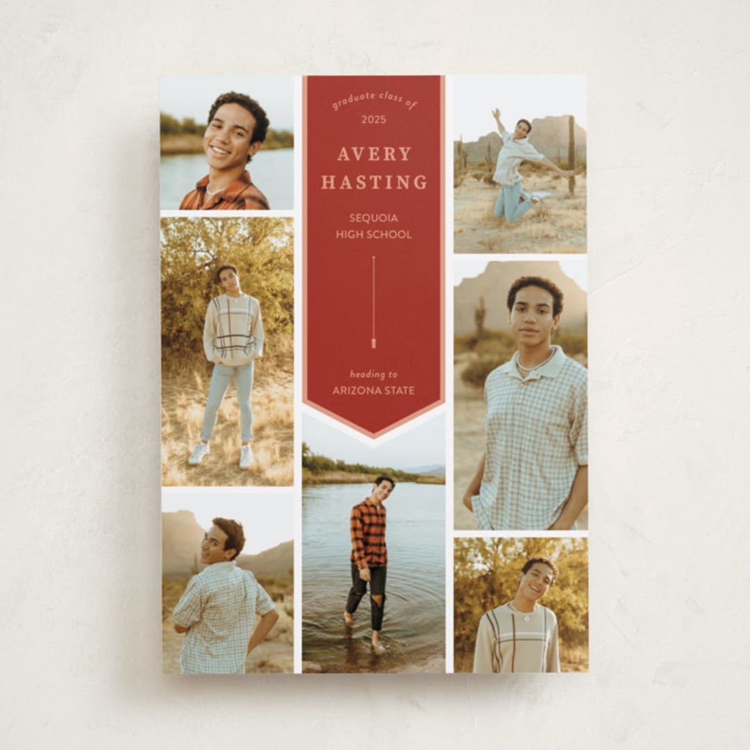 "graduate's stole" - Graduation Announcements in Cardinal by elena diaz - Front