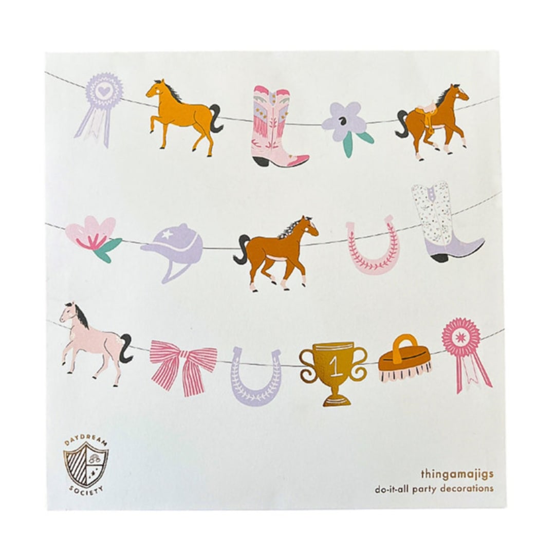 "Pony Tales Thingamajigs - Set of 16" - Party Hanging Decor in multicolor by Jollity and Co