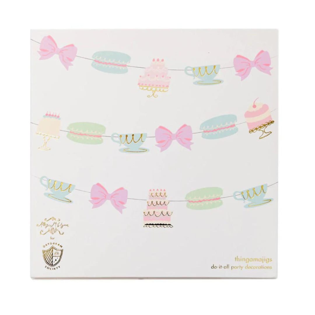 "Let Them Eat Cake Thingamajigs - Set of 16" - Party Hanging Decor in multicolor by Jollity and Co