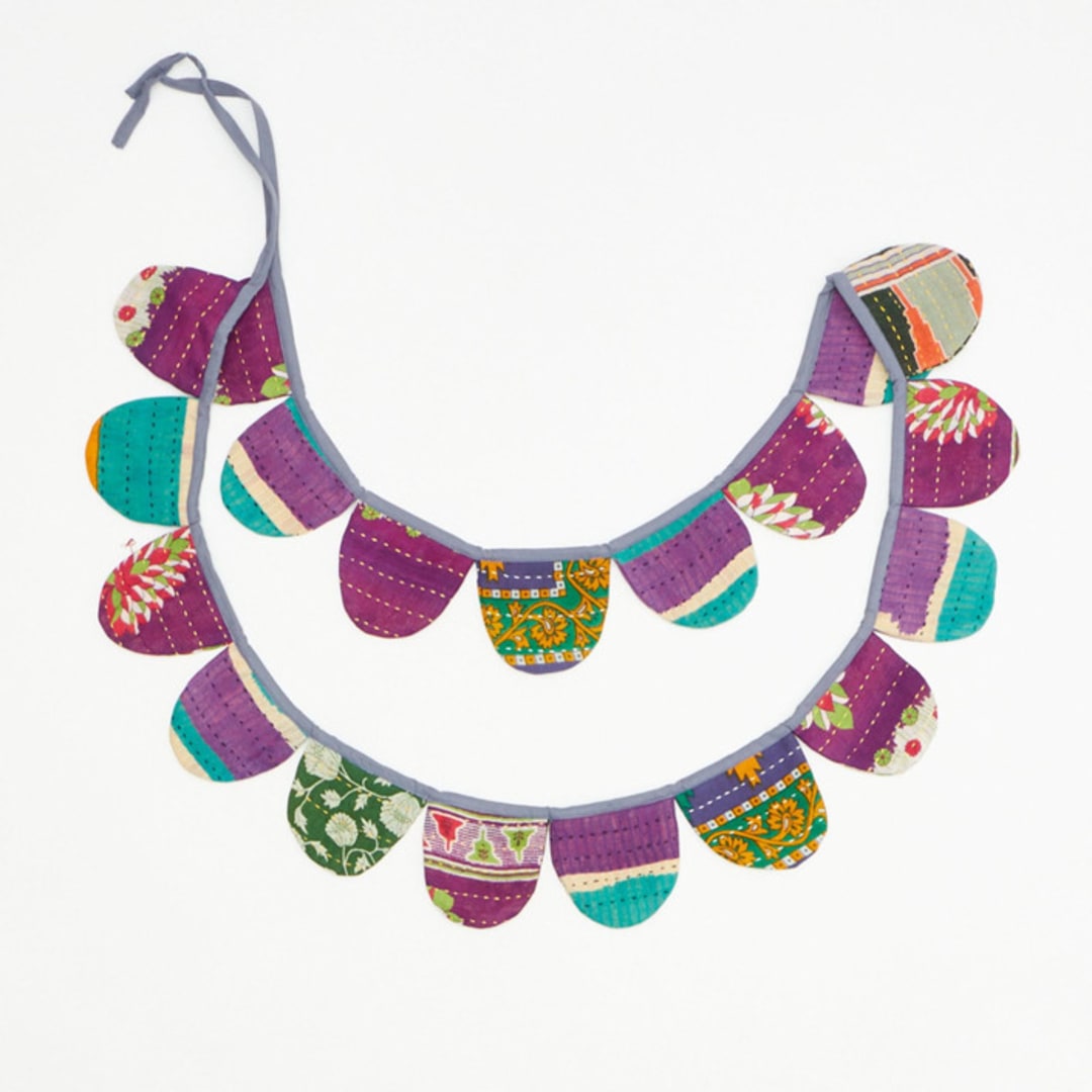 Kantha Scallop Banner - No. 240219