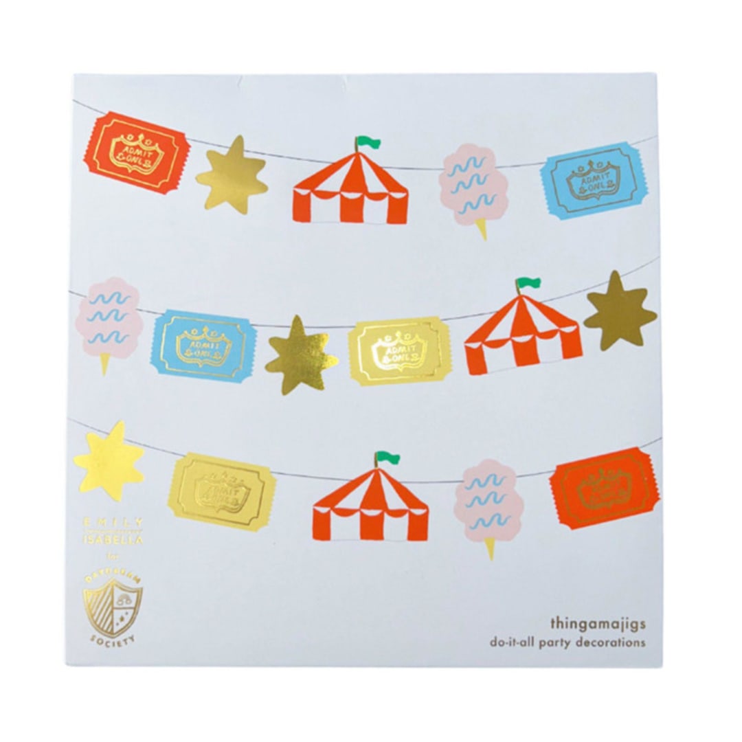 "Off to the Fair Thingamajigs - Set of 16" - Party Hanging Decor in multicolor by Jollity and Co