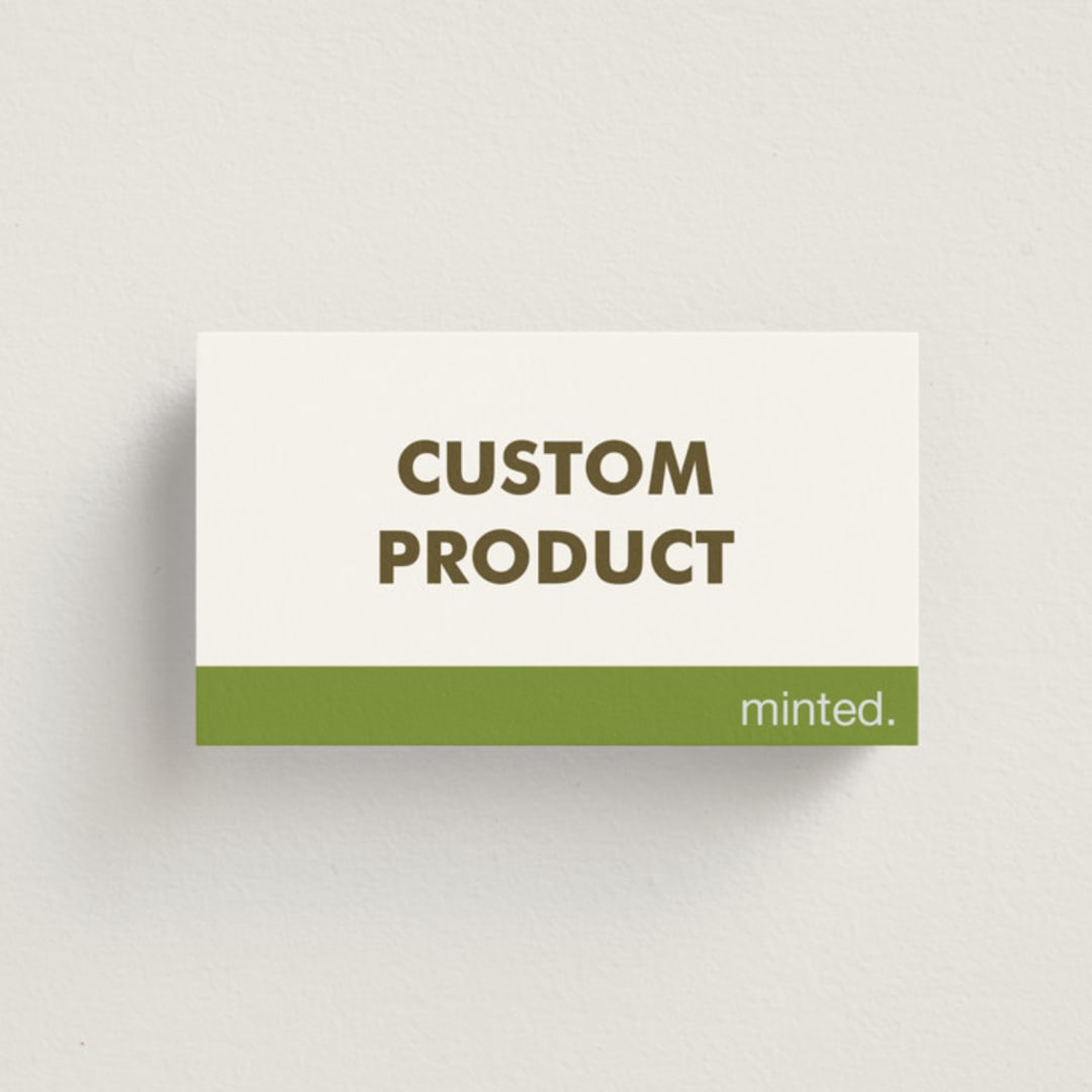 "Portrait" - Place Cards in Charcoal by Minted - Front