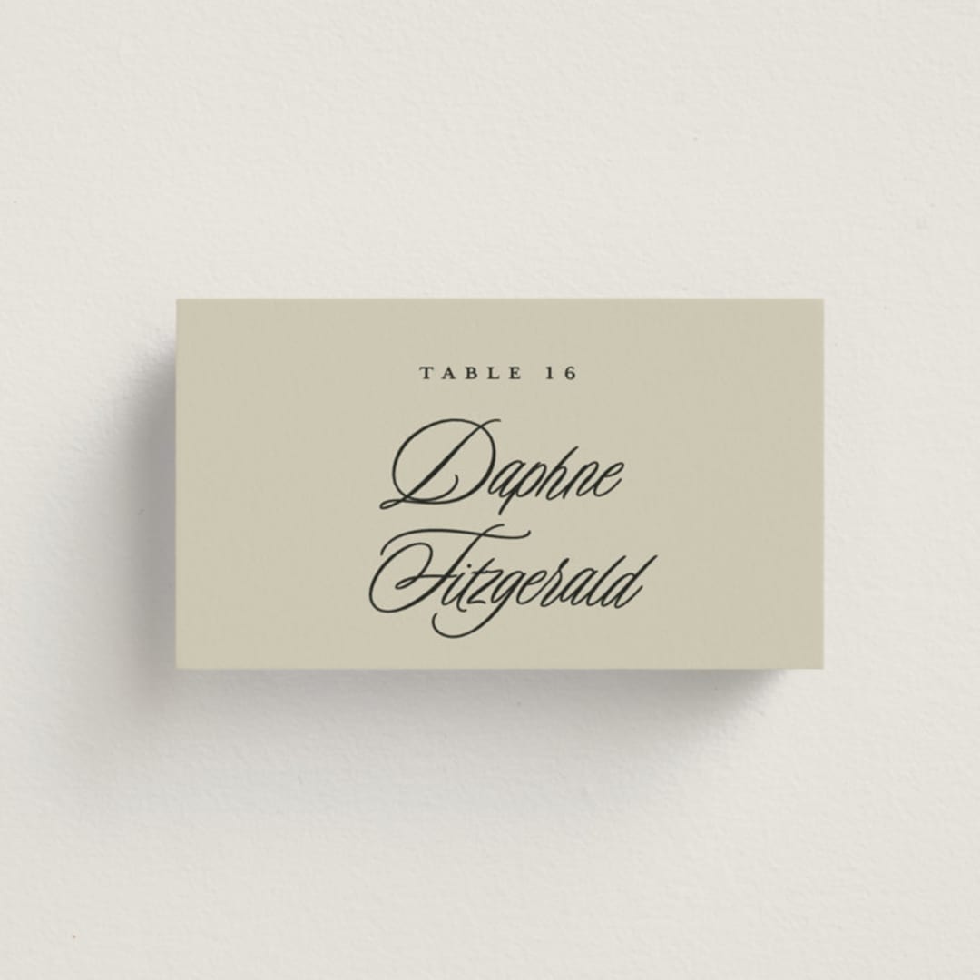 "holiday ribbon" - Place Cards in Ruby by Jackie Crawford - Front with Free Guest Printing