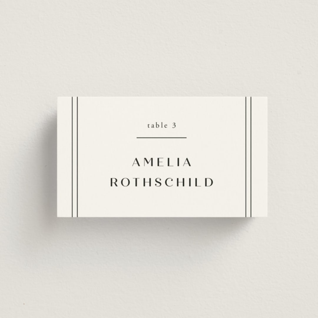 "Arguello" - Place Cards in Diamond by Annie Shapiro - Front with Free Guest Printing