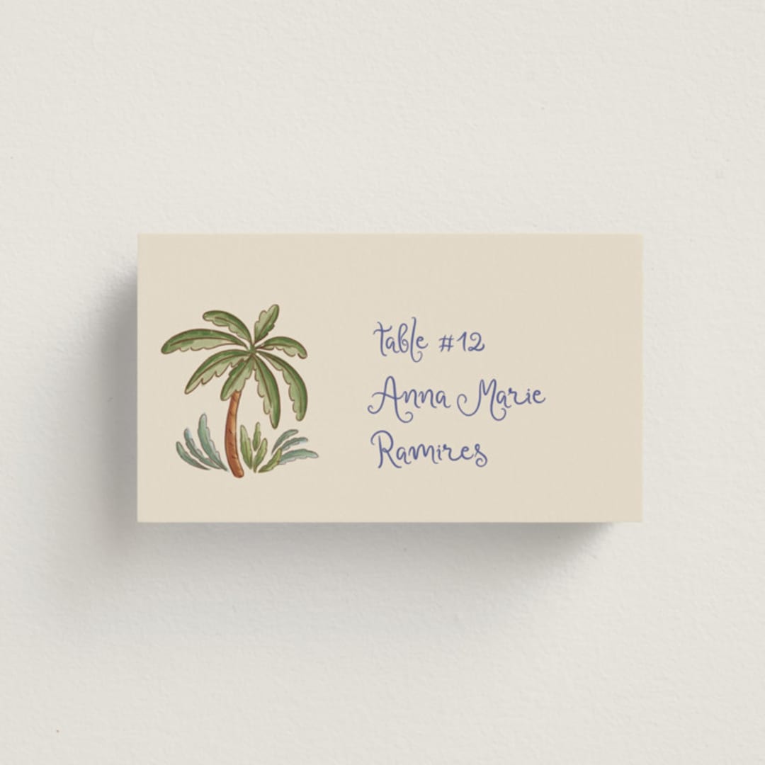 "Artisan Wedding" - Place Cards in Sea by Chris Griffith - Front