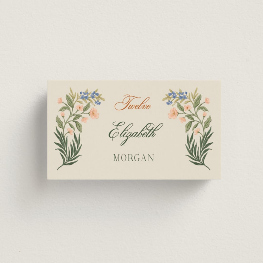 "Garden Heirloom" - Place Cards in Garden by Elly - Front