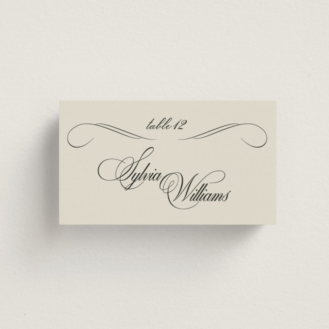 "Old Fashioned" - Place Cards in Night by Ani Somi - Front with Free Guest Printing
