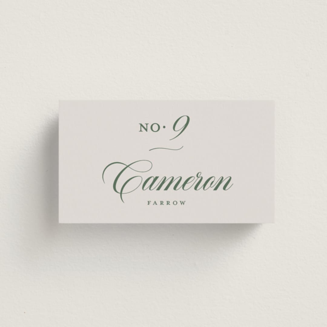 "Enchanted" - Place Cards in Garden by Alston Foster - Front with Free Guest Printing