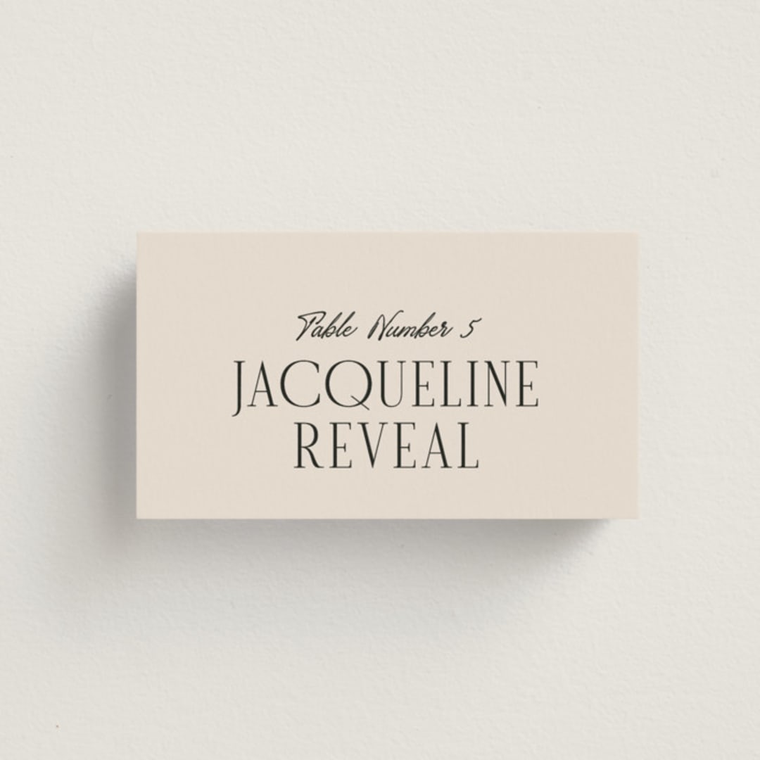 "New York Toile" - Place Cards in Antique by Jenna Holcomb - Front