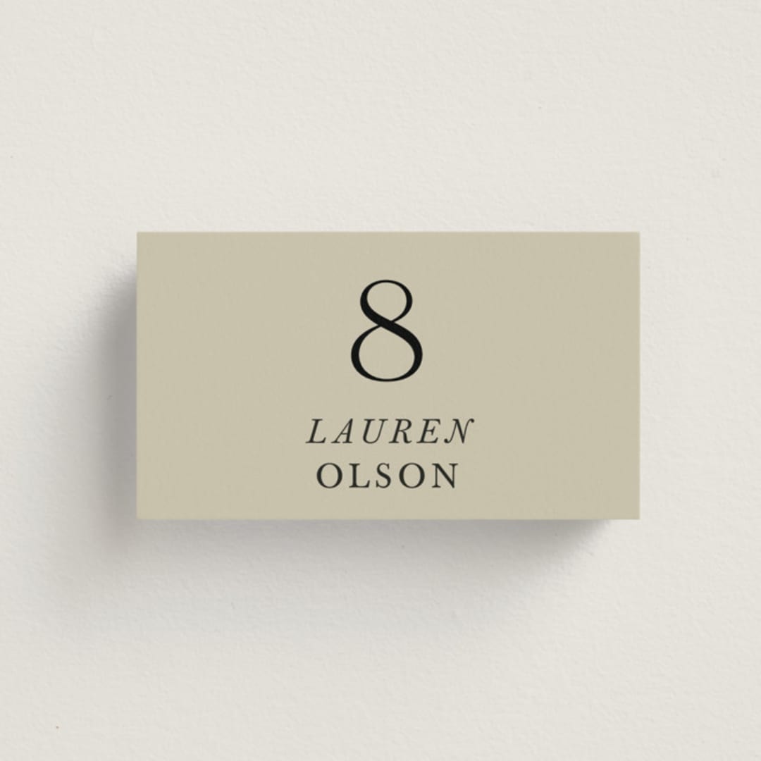 "English Garden" - Place Cards in Daffodil by Lindsay Megahed - Front with Free Guest Printing